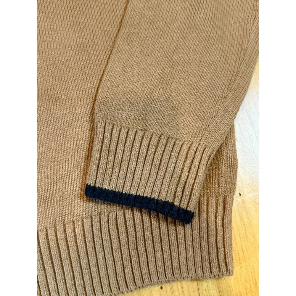 Banana Republic Mens M Knitwear Pullover Ski Turtleneck Sweater Dark Camel Brown